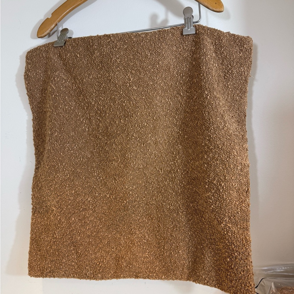Cozy wheat Brown Textured Accent Pillow Cover Bundle of four